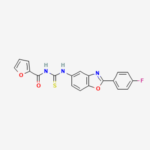 molecular formula C19H12FN3O3S B5092998 N-({[2-(4-fluorophenyl)-1,3-benzoxazol-5-yl]amino}carbonothioyl)-2-furamide 