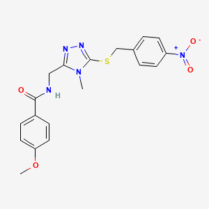 molecular formula C19H19N5O4S B5093011 4-methoxy-N-({4-methyl-5-[(4-nitrobenzyl)thio]-4H-1,2,4-triazol-3-yl}methyl)benzamide 