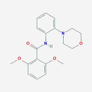 molecular formula C19H22N2O4 B509303 2,6-dimethoxy-N-[2-(4-morpholinyl)phenyl]benzamide CAS No. 757207-37-7