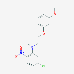 molecular formula C15H15ClN2O4 B5093044 5-chloro-N-[2-(3-methoxyphenoxy)ethyl]-2-nitroaniline 