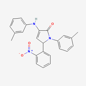 1-(3-methylphenyl)-3-[(3-methylphenyl)amino]-5-(2-nitrophenyl)-1,5-dihydro-2H-pyrrol-2-one