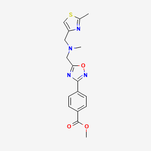 methyl 4-[5-({methyl[(2-methyl-1,3-thiazol-4-yl)methyl]amino}methyl)-1,2,4-oxadiazol-3-yl]benzoate