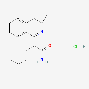 2-(3,3-dimethyl-3,4-dihydro-1-isoquinolinyl)-5-methylhexanamide hydrochloride