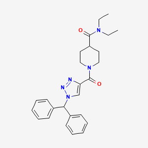 1-{[1-(diphenylmethyl)-1H-1,2,3-triazol-4-yl]carbonyl}-N,N-diethyl-4-piperidinecarboxamide