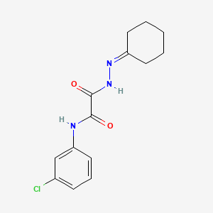 molecular formula C14H16ClN3O2 B5093112 N-(3-chlorophenyl)-2-(2-cyclohexylidenehydrazino)-2-oxoacetamide 