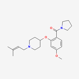 4-[5-methoxy-2-(1-pyrrolidinylcarbonyl)phenoxy]-1-(3-methyl-2-buten-1-yl)piperidine