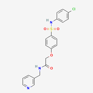 2-(4-{[(4-chlorophenyl)amino]sulfonyl}phenoxy)-N-(3-pyridinylmethyl)acetamide