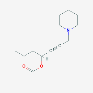 molecular formula C14H23NO2 B5093142 1-Piperidin-1-ylhept-2-yn-4-yl acetate 