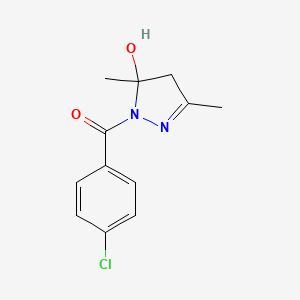 (4-chlorophenyl)-(5-hydroxy-3,5-dimethyl-4H-pyrazol-1-yl)methanone