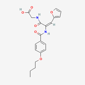 2-[[(E)-2-[(4-butoxybenzoyl)amino]-3-(furan-2-yl)prop-2-enoyl]amino]acetic acid