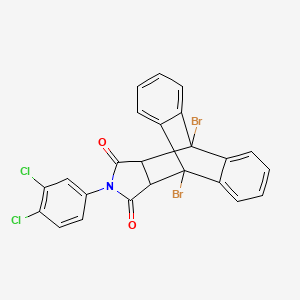 1,8-dibromo-17-(3,4-dichlorophenyl)-17-azapentacyclo[6.6.5.0~2,7~.0~9,14~.0~15,19~]nonadeca-2,4,6,9,11,13-hexaene-16,18-dione