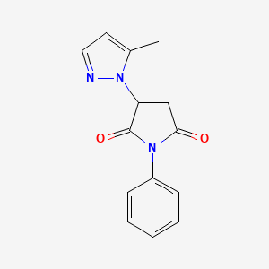 3-(5-methyl-1H-pyrazol-1-yl)-1-phenyl-2,5-pyrrolidinedione