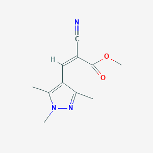 methyl 2-cyano-3-(1,3,5-trimethyl-1H-pyrazol-4-yl)acrylate