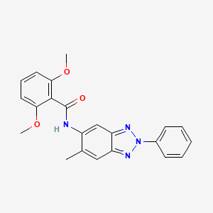 molecular formula C22H20N4O3 B5093232 2,6-dimethoxy-N-(6-methyl-2-phenyl-2H-1,2,3-benzotriazol-5-yl)benzamide 