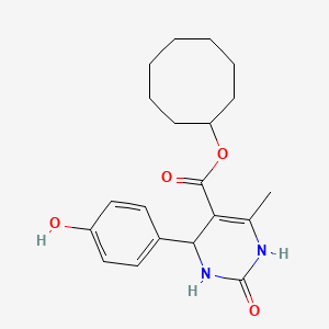 molecular formula C20H26N2O4 B5093240 Cyclooctyl 4-(4-hydroxyphenyl)-6-methyl-2-oxo-1,2,3,4-tetrahydropyrimidine-5-carboxylate 