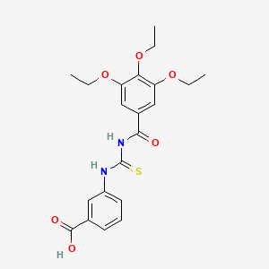 molecular formula C21H24N2O6S B5093251 3-({[(3,4,5-Triethoxyphenyl)carbonyl]carbamothioyl}amino)benzoic acid 