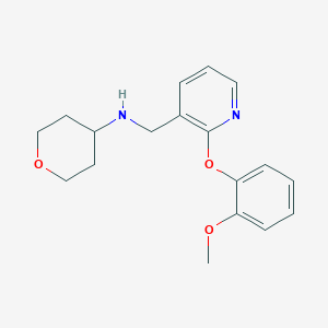 N-{[2-(2-methoxyphenoxy)-3-pyridinyl]methyl}tetrahydro-2H-pyran-4-amine