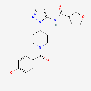 N-{1-[1-(4-methoxybenzoyl)-4-piperidinyl]-1H-pyrazol-5-yl}tetrahydro-3-furancarboxamide