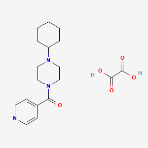 molecular formula C18H25N3O5 B5093395 (4-Cyclohexylpiperazin-1-yl)-pyridin-4-ylmethanone;oxalic acid 