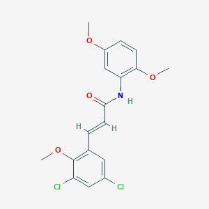molecular formula C18H17Cl2NO4 B509341 3-(3,5-dichloro-2-methoxyphenyl)-N-(2,5-dimethoxyphenyl)acrylamide CAS No. 672337-94-9
