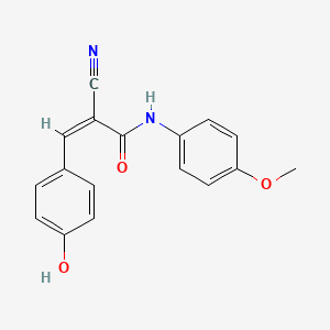 (2Z)-2-cyano-3-(4-hydroxyphenyl)-N-(4-methoxyphenyl)prop-2-enamide