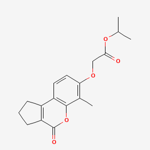 propan-2-yl 2-[(6-methyl-4-oxo-2,3-dihydro-1H-cyclopenta[c]chromen-7-yl)oxy]acetate