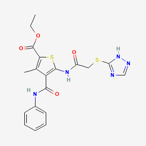 ethyl 4-(anilinocarbonyl)-3-methyl-5-{[(4H-1,2,4-triazol-3-ylthio)acetyl]amino}-2-thiophenecarboxylate