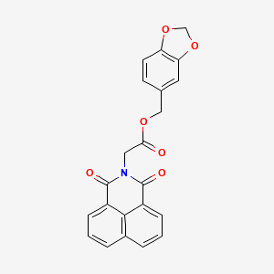 1,3-Benzodioxol-5-ylmethyl 2-(1,3-dioxobenzo[de]isoquinolin-2-yl)acetate