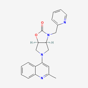 (3aS,6aR)-5-(2-methylquinolin-4-yl)-3-(pyridin-2-ylmethyl)-3a,4,6,6a-tetrahydropyrrolo[3,4-d][1,3]oxazol-2-one