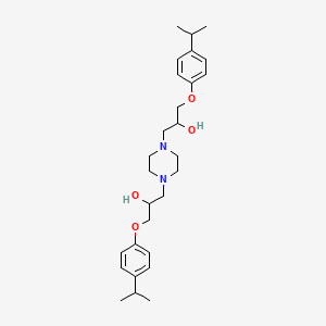 molecular formula C28H42N2O4 B5093496 1,1'-(1,4-piperazinediyl)bis[3-(4-isopropylphenoxy)-2-propanol] 