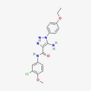 molecular formula C18H18ClN5O3 B5093512 5-amino-N-(3-chloro-4-methoxyphenyl)-1-(4-ethoxyphenyl)-1H-1,2,3-triazole-4-carboxamide 