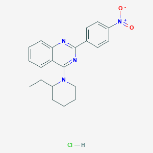 molecular formula C21H23ClN4O2 B5093537 4-(2-ethyl-1-piperidinyl)-2-(4-nitrophenyl)quinazoline hydrochloride 