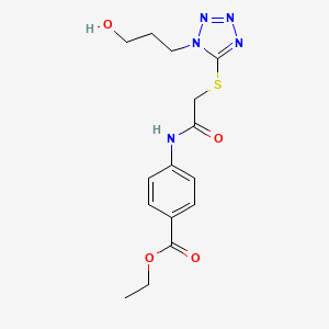 ethyl 4-[({[1-(3-hydroxypropyl)-1H-tetrazol-5-yl]thio}acetyl)amino]benzoate