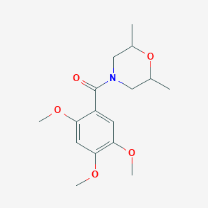 molecular formula C16H23NO5 B5093545 (2,6-DIMETHYLMORPHOLINO)(2,4,5-TRIMETHOXYPHENYL)METHANONE 