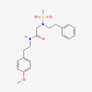 molecular formula C20H26N2O4S B5093549 N~1~-[2-(4-methoxyphenyl)ethyl]-N~2~-(methylsulfonyl)-N~2~-(2-phenylethyl)glycinamide 