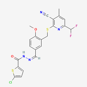 5-chloro-N'-[3-({[3-cyano-6-(difluoromethyl)-4-methyl-2-pyridinyl]thio}methyl)-4-methoxybenzylidene]-2-thiophenecarbohydrazide