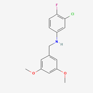 (3-chloro-4-fluorophenyl)(3,5-dimethoxybenzyl)amine