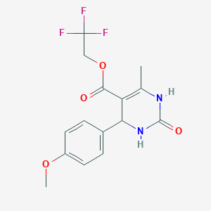 molecular formula C15H15F3N2O4 B5093626 2,2,2-trifluoroethyl 4-(4-methoxyphenyl)-6-methyl-2-oxo-1,2,3,4-tetrahydro-5-pyrimidinecarboxylate 