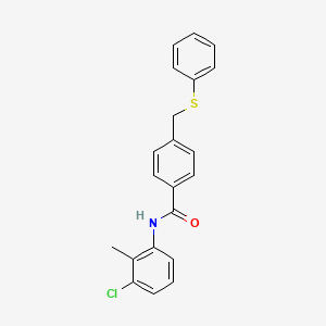 molecular formula C21H18ClNOS B5093632 N-(3-chloro-2-methylphenyl)-4-[(phenylthio)methyl]benzamide 