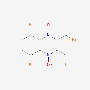 5,8-dibromo-2,3-bis(bromomethyl)-5,6,7,8-tetrahydroquinoxaline 1,4-dioxide