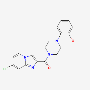 1-{7-CHLOROIMIDAZO[1,2-A]PYRIDINE-2-CARBONYL}-4-(2-METHOXYPHENYL)PIPERAZINE