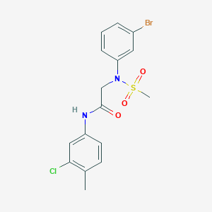 2-(3-bromo-N-methylsulfonylanilino)-N-(3-chloro-4-methylphenyl)acetamide