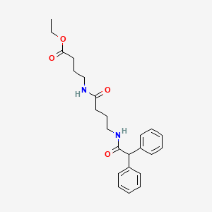 molecular formula C24H30N2O4 B5093748 ethyl 4-({4-[(diphenylacetyl)amino]butanoyl}amino)butanoate 