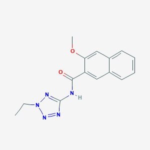 molecular formula C15H15N5O2 B509375 N-(2-ethyltetrazol-5-yl)-3-methoxynaphthalene-2-carboxamide CAS No. 861233-68-3
