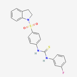 N-[4-(2,3-dihydro-1H-indol-1-ylsulfonyl)phenyl]-N'-(3-fluorophenyl)thiourea