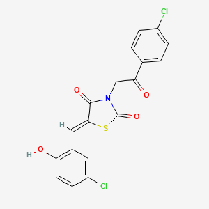 molecular formula C18H11Cl2NO4S B5093826 5-(5-chloro-2-hydroxybenzylidene)-3-[2-(4-chlorophenyl)-2-oxoethyl]-1,3-thiazolidine-2,4-dione 