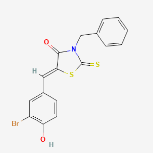 3-benzyl-5-(3-bromo-4-hydroxybenzylidene)-2-thioxo-1,3-thiazolidin-4-one