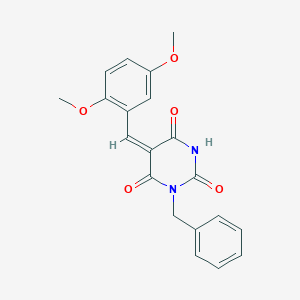 1-benzyl-5-(2,5-dimethoxybenzylidene)-2,4,6(1H,3H,5H)-pyrimidinetrione