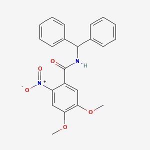 molecular formula C22H20N2O5 B5093863 N-benzhydryl-4,5-dimethoxy-2-nitrobenzamide 