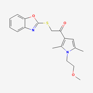 2-(1,3-benzoxazol-2-ylthio)-1-[1-(2-methoxyethyl)-2,5-dimethyl-1H-pyrrol-3-yl]ethanone